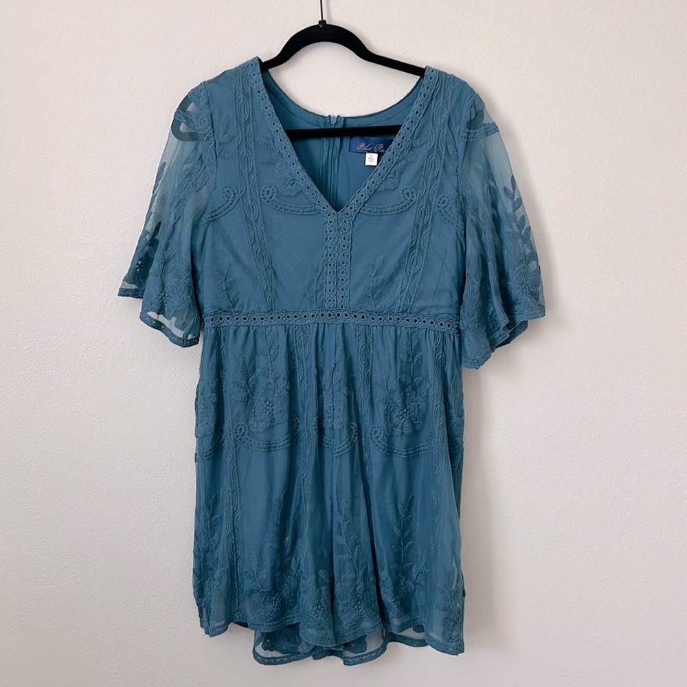 Blue Rain Romper - L